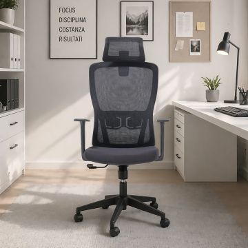 SEDIA UFFICIO MOD. GREX NERA 