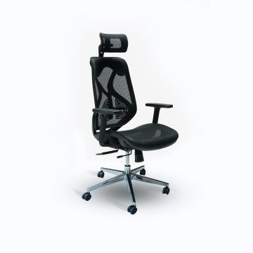 SEDIA UFFICIO MOD. DAFNE PLUS H BLACK NERA