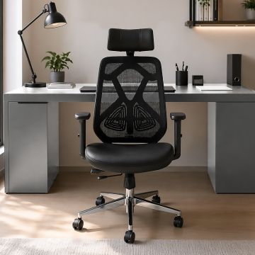 SEDIA UFFICIO MOD. DAFNE PLUS H BLACK NERA