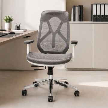SEDIA MOD. DAFNE PLUS L WHITE GRIGIO E BIANCA
