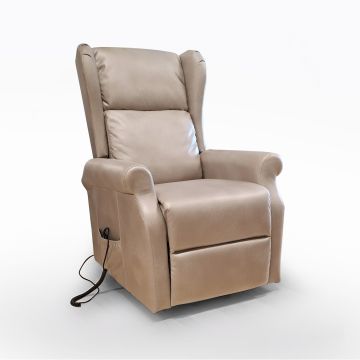 POLTRONA RELAX 2 MOTORI ELETTRICI IN TESSUTO COLOR BEIGE
