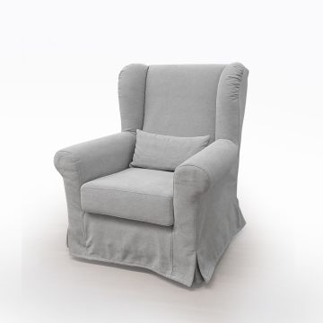 POLTRONA VIENNA IN TESSUTO GRIGIO CHIARO 
