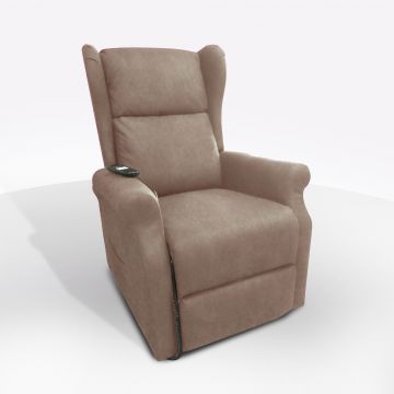 POLTRONA RELAX ELETTRICO IN TESSUTO BEIGE