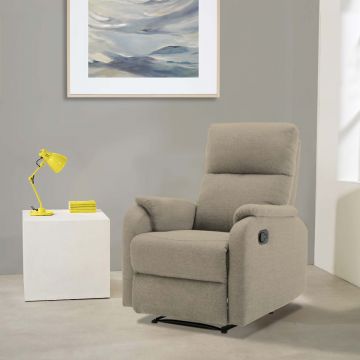 POLTRONA IN TESSUTO TORTORA CON RELAX MANUALE