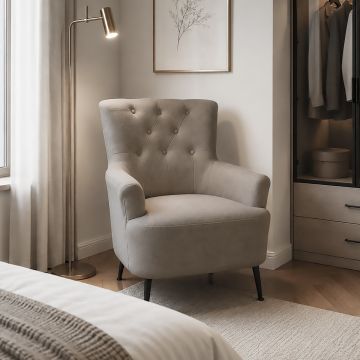 POLTRONA MOD. CARAT IN TESSUTO 65X72 H. 87 TORTORA