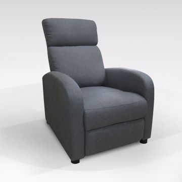 POLTRONA SX-80004 RECLINER MANUALE TESSUTO GRIGIO XC188-6