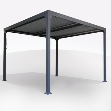 PERGOLA BIOCLIMATICA IN ALLUMINIO 3X3 CON LAMELLE REGOLABILI