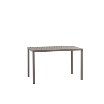 NARDI OUTDOOR - TAVOLO FISSO CUBE CM 120X70 ALLUMINIO TORTORA