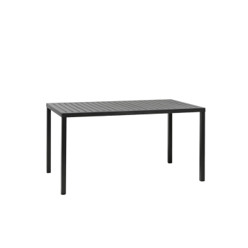 NARDI OUTDOOR - TAVOLO FISSO CUBE CM 140X80 ALLUMINIO ANTRACITE 