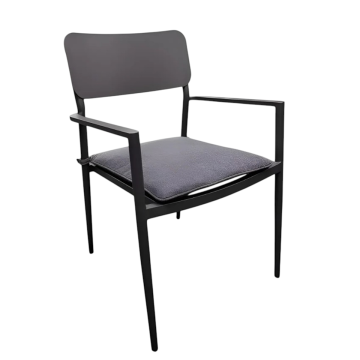 SEDIA IN ALLUMINIO E TEXTILENE ANTRACITE