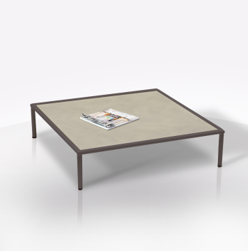 SCAB - TAVOLINO MOD FLAP CM 85X85 MOKA E HPL TORTORA