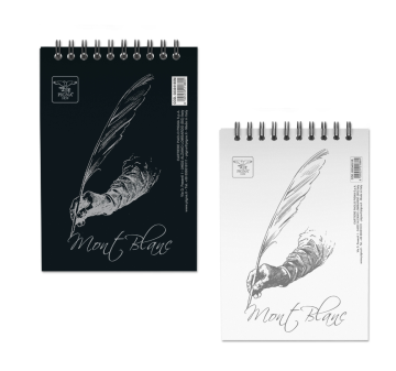 PIGNA - BLOCCO MONT BLANC NERO CON SPIRALE A6 70FOGLI QUADRETTI 5mm ASS.