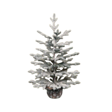 PINETTO FLOCCATO CON BASE H. 75CM