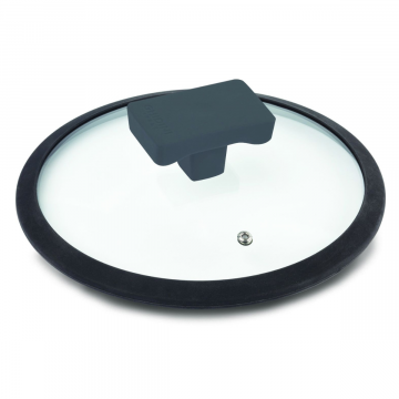 COPERCHIO IN VETRO E SILICONE CON FORO DIAM. 32 