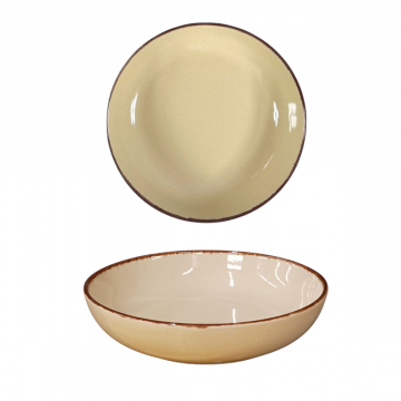 PIATTO FONDO LINEA ALTERNATIVE TIERRA TABACCO DIAM. 20CM CERAMICA