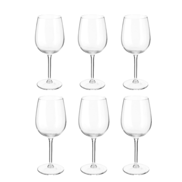 SET 6 CALICI DI VINO MOD. ORPEA IN VETRO TRASPARENTE 360ML 