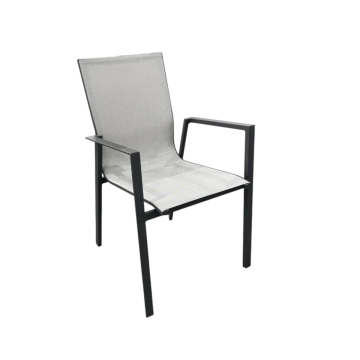 SEDIA MOD. OYSTER ANTRACITE E TEXTILENE GRIGIO CHIARO