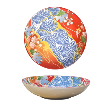 PIATTO FONDO IN PORCELLANA LINEA JAPAN II DIAM. 21CM MULTICOLORE