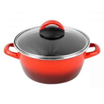 CASSERUOLA 2 MANICI LINEA SFUMATO ROSSO DIAM.24CM