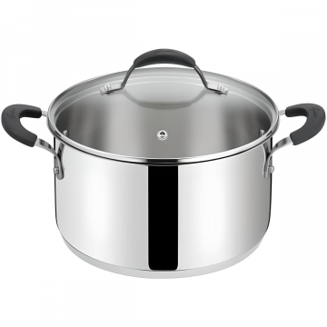 LAGOSTINA - CASSERUOLA 2 MANICI TEMPRA CON COPERCHIO D.26CM