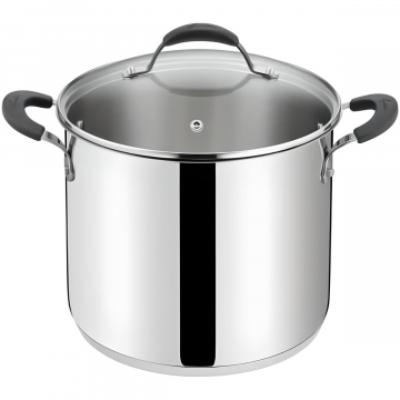 LAGOSTINA - PENTOLA TEMPRA INOX CON COPERCHIO IN VETRO 2 MANICI D 24CM