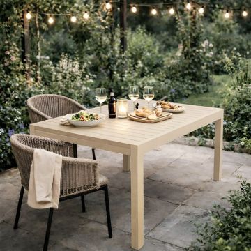 TAVOLO ALL. DA ESTERNO CM 135X90 ALLUMINIO ARGILLA