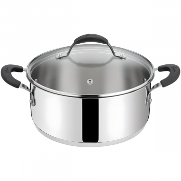 LAGOSTINA - CASSERUOLA 2 MANICI LINEA TEMPRA CON COPERCHIO DIAM.26CM