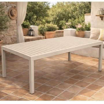 TAVOLO ALL. DA ESTERNO CM 200X100 ALLUMINIO ARGILLA