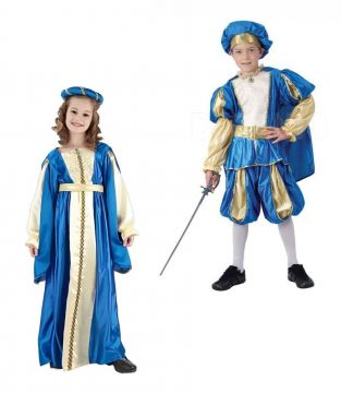 COSTUME PRINCIPINI PER BAMBINI MODELLI ASSORTITI TG. M H. 120-130 CM