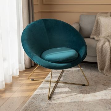 POLTRONA MOD. EVAN IN VELLUTO CM 76X67 H. 73 OTTANIO