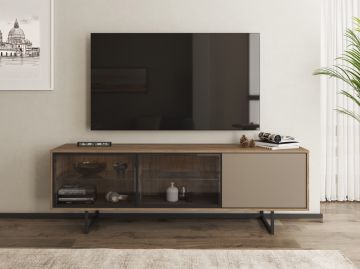 PORTA TV MOD. SIENNA CM 185X40 H.60 ROVERE COLUMMELLA E CLAR GREY