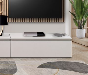PORTA TV MOD. INFINITY 2.0 CM 138X40 H. 40 GRIGIO GESSO 