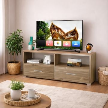 PORTA TV MOD. DOUBLE CM 139X41 H. 57 NOCE STELVIO