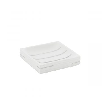 LINEA QUADROTTO - PORTA SAPONE BIANCO 