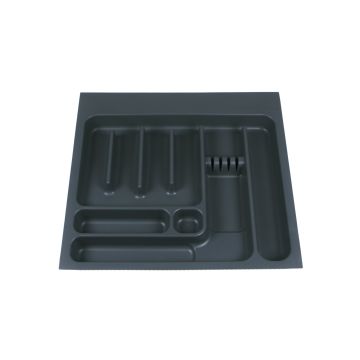 UPPO - PORTAPOSATE IN PLASTICA 53X49CM GRIGIO PER MODULO 60CM