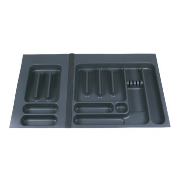 UPPO - PORTAPOSATE IN PLASTICA 83X49CM GRIGIO PER MODULO 90CM