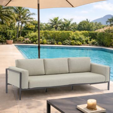 DIVANO 3P DA ESTERNO MOD. REEF IN METALLO ANTRACITE