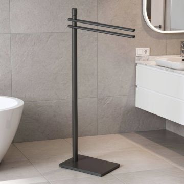LINEA PASUBIO - PIANTANA PORTA ASCIUGAMANI NERO OPACO