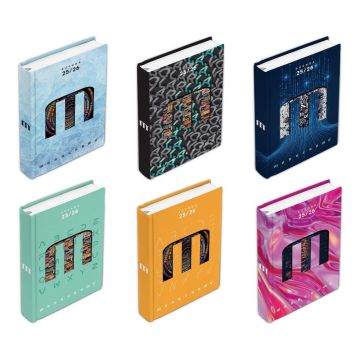 PIGNA - DIARIO MONOCROMO AIM 12 MESI DATA FISSA ASSORTITO