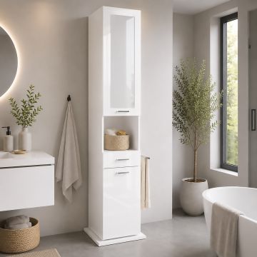 COLONNA GIREVOLE MOD. CLASSICA CM 43X43 H. 186 BIANCO LUCIDO