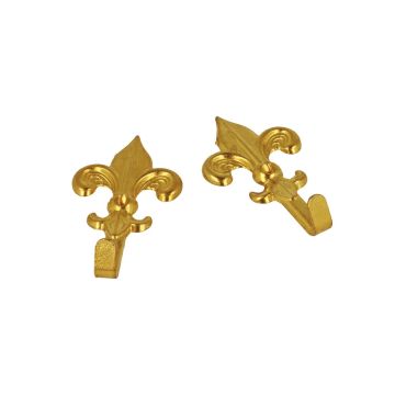 SET 5 APPENDIQUADRI A GIGLIO IN FERRO 19X32mm