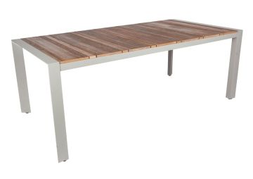 TAVOLO LEGNO E ALLUMINIO 200X100