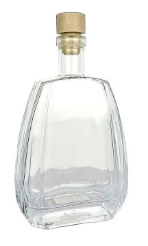 BOTTIGLIETTA IN VETRO TRASPARENTE 550ML 