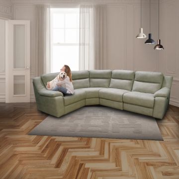 SALOTTO DOLPHIN ANGOLARE IN TESSUTO LIGHT GREY