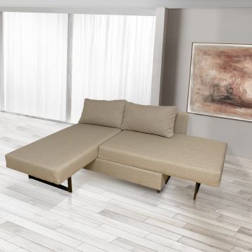 SALOTTO ANGELICA MODULABILE IN TESSUTO BEIGE