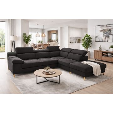 SALOTTO MOD. JACK CON PENISOLA DX IN TESSUTO NERO 