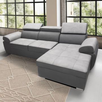 SALOTTO MOD. 1158 CON PENISOLA DX IN TESSUTO BICOLORE