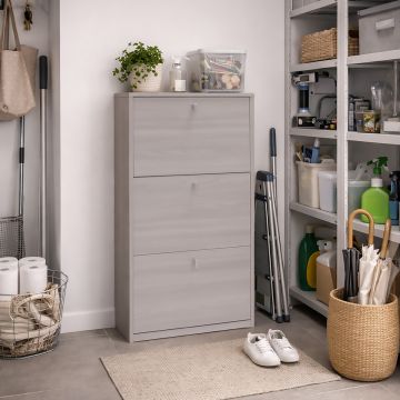 SCARPIERA 3 RIBALTE CM 63X18 H. 117 OLMO CHIARO