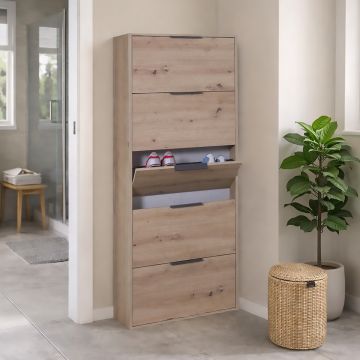 SCARPIERA 5 RIBALTE MOD. ESPRESSO CM 65X15 H.173.5 ROVERE ARTISAN 