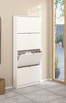 SCARPIERA 4 RIBALTE MOD. SHOES CM 70.3X16.5 H.162 BIANCO OPACO